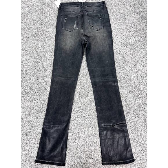 NWT - PTCL High Waist Demi Bootcut Jeans Black  Size 27 - Picture 2 of 5